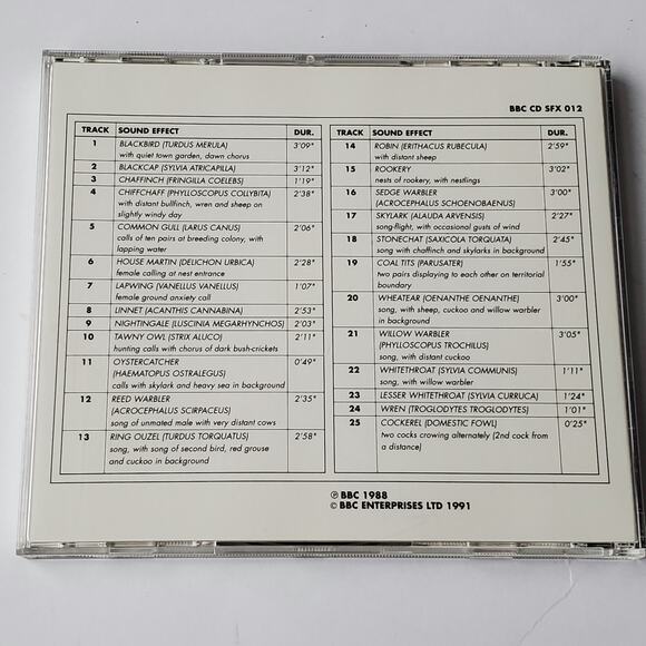 BBC Sound Effects Library International Disc 12 British Birds CD 1991 - Picture 2 of 3